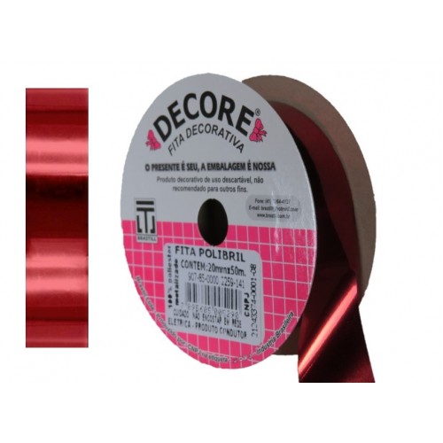 Fita metaloide Vermelho 20mm X 50m 